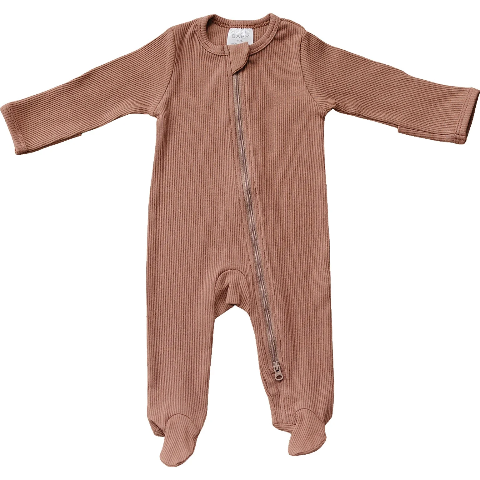 Dusty Rose Organic Cotton Ribbed Zipper - Image 6