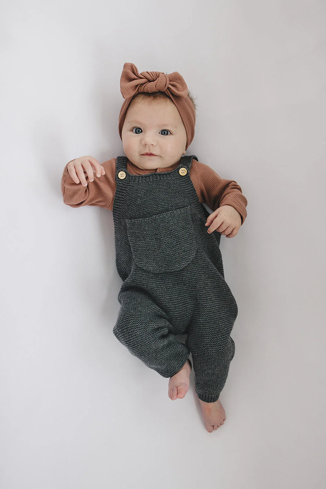 Dusty Rose Organic Snap Long Sleeve Ribbed Bodysuit - Image 3