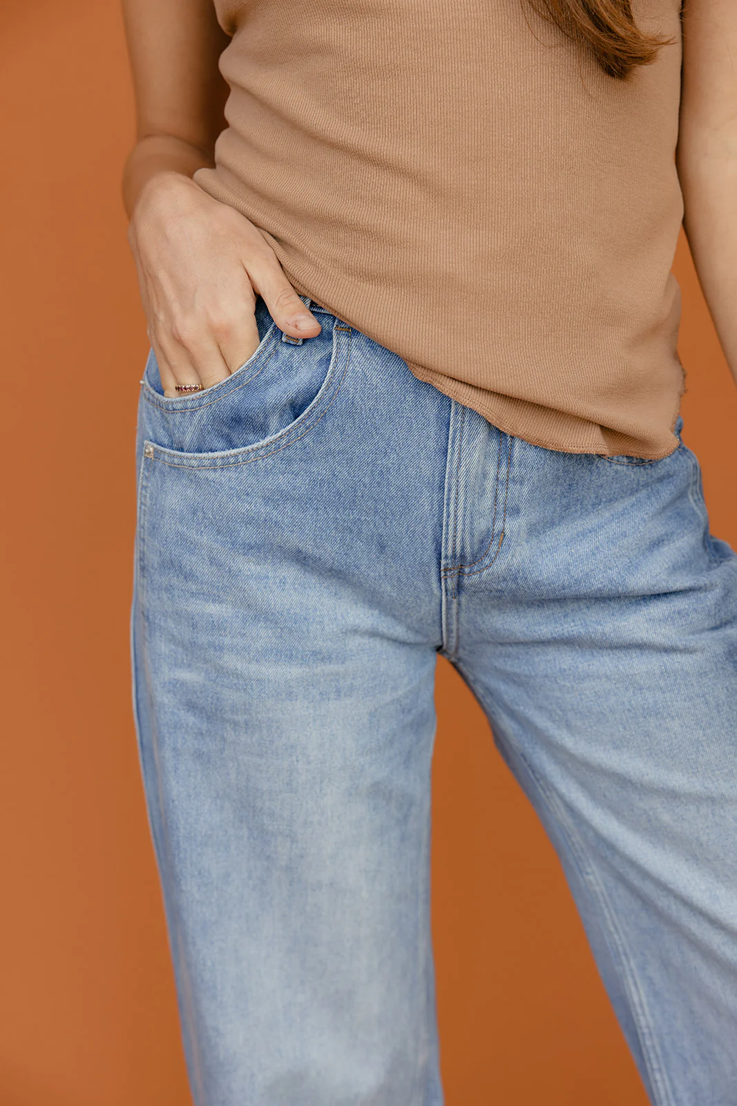 Easy Day Wide Leg Cuffed Jeans - Image 3