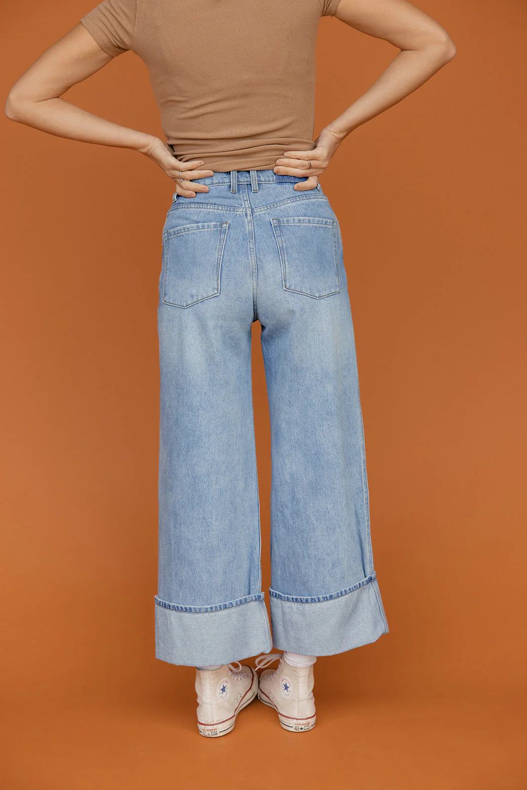 Easy Day Wide Leg Cuffed Jeans - Image 4