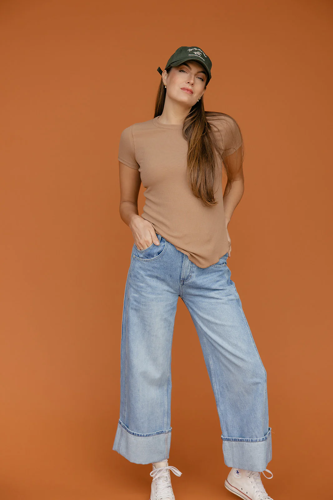 Easy Day Wide Leg Cuffed Jeans - Image 5