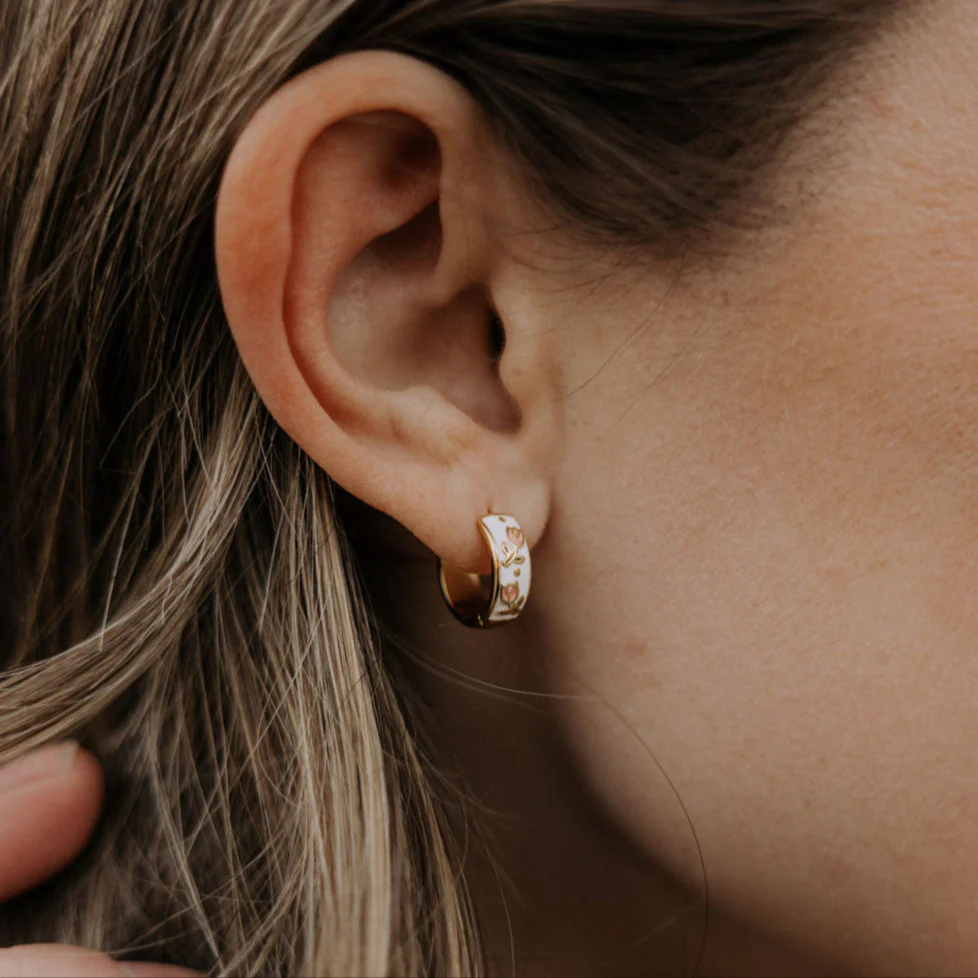 Eloise Tea Cup Hoops - Image 2