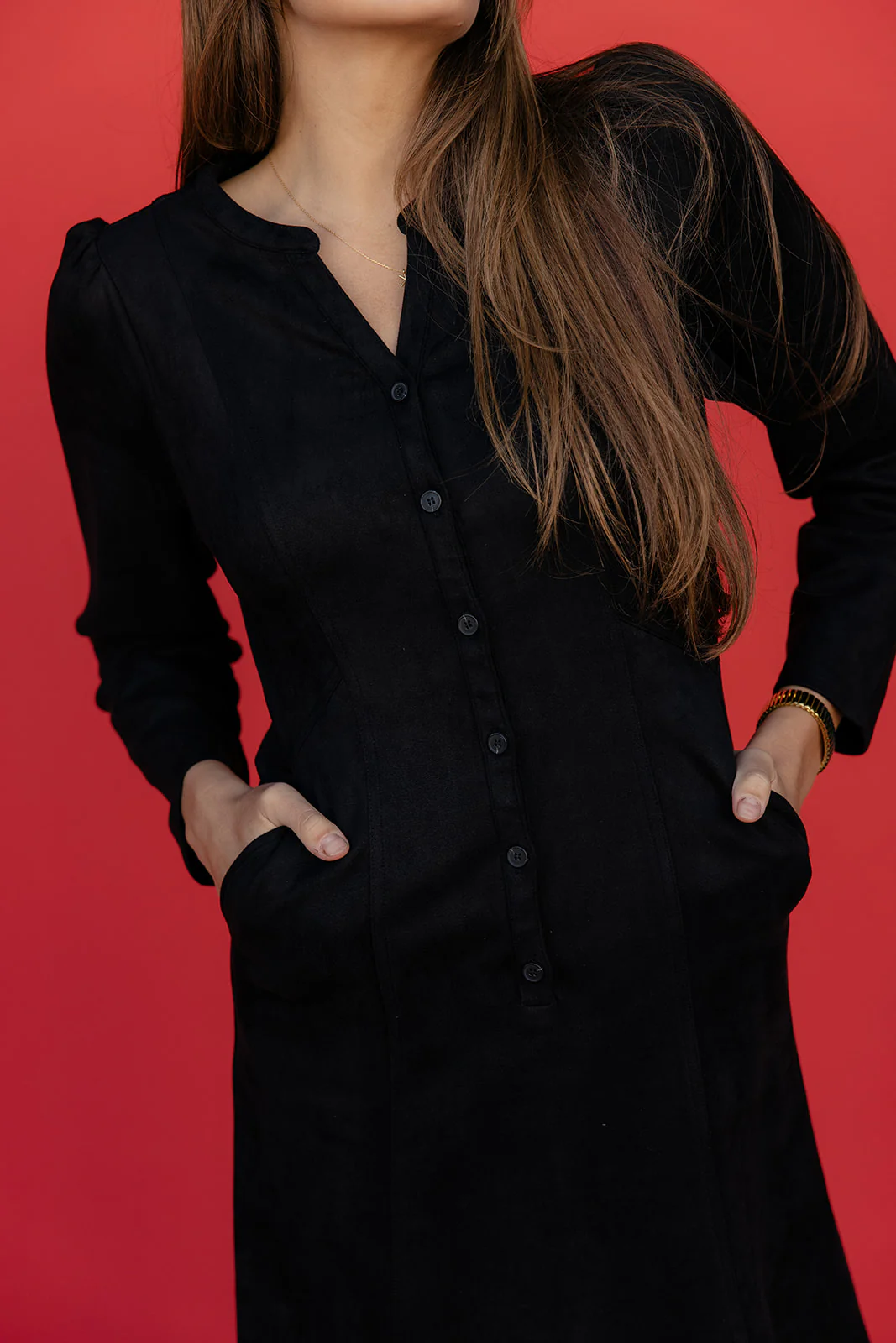 Evelyn Button Dress - Image 13