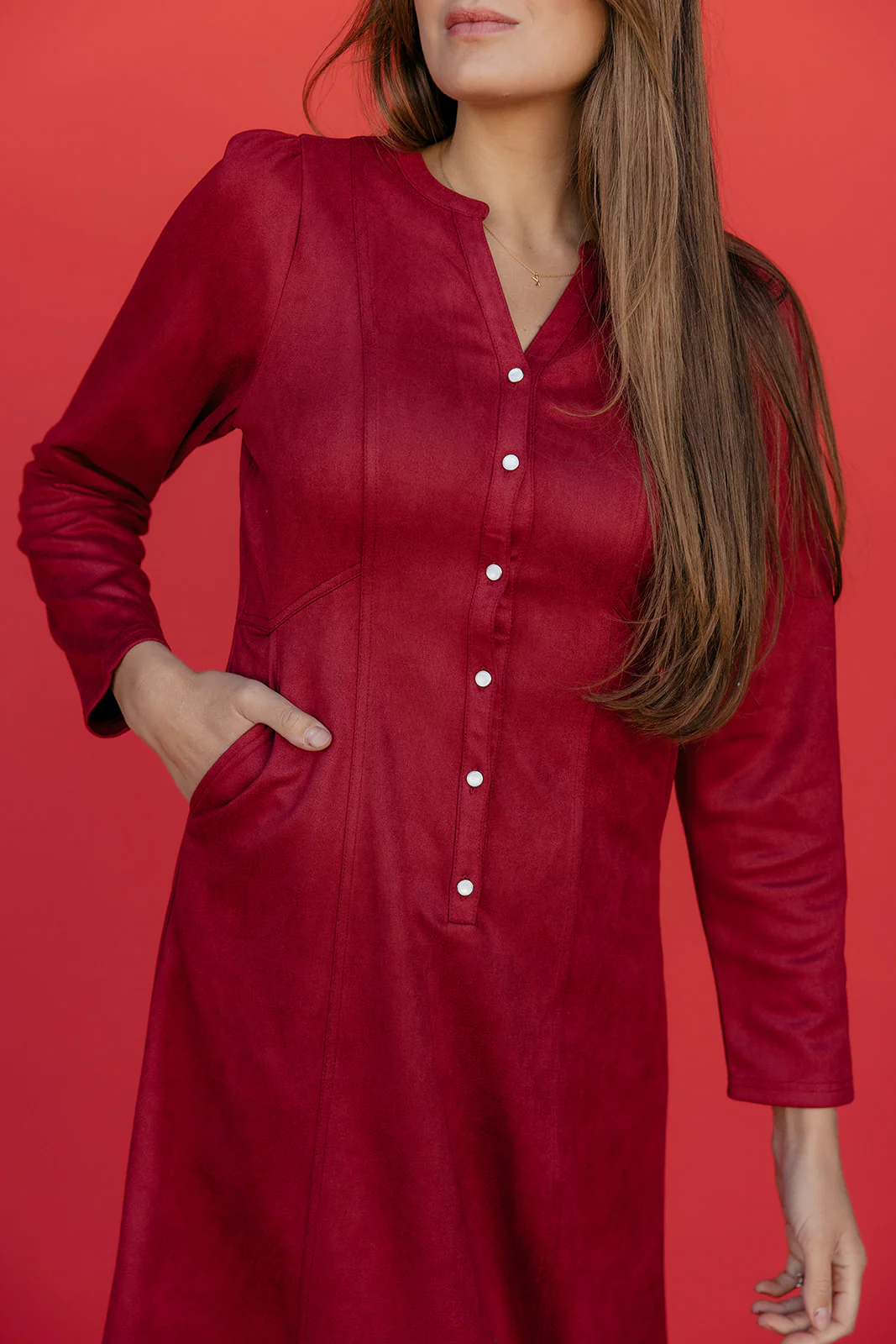 Evelyn Button Dress - Image 6