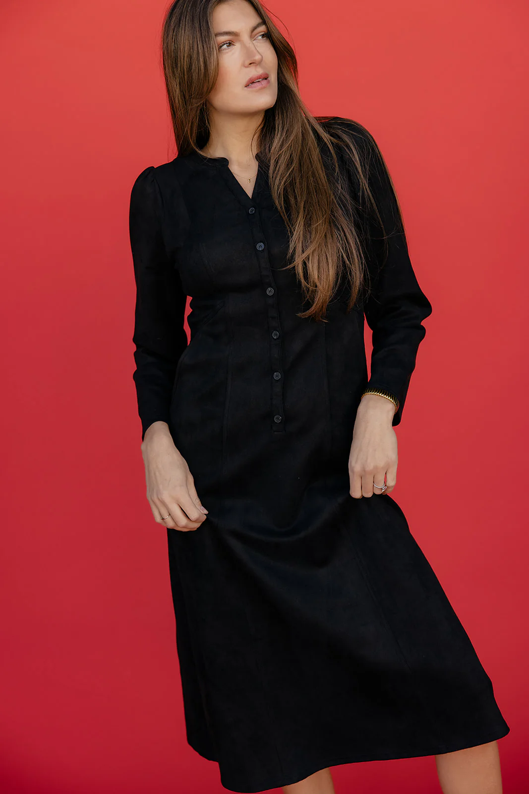 Evelyn Button Dress - Image 9