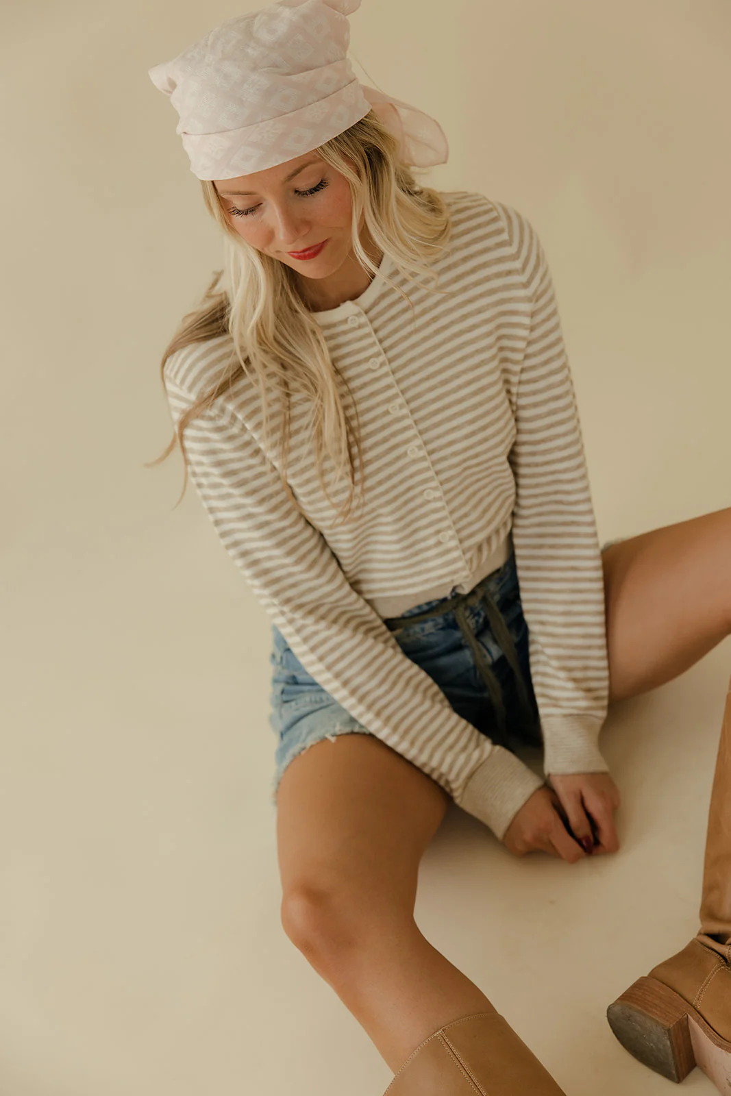 Everyday Neutral Stripe Cardigan