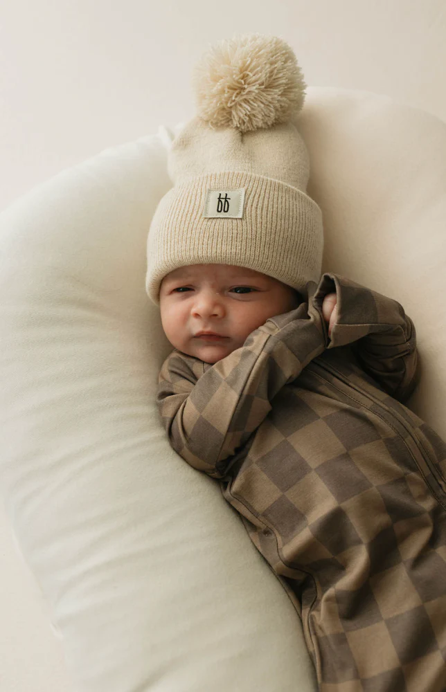 Faded Brown Checkerboard  | Bamboo Zip Pajamas - Image 8
