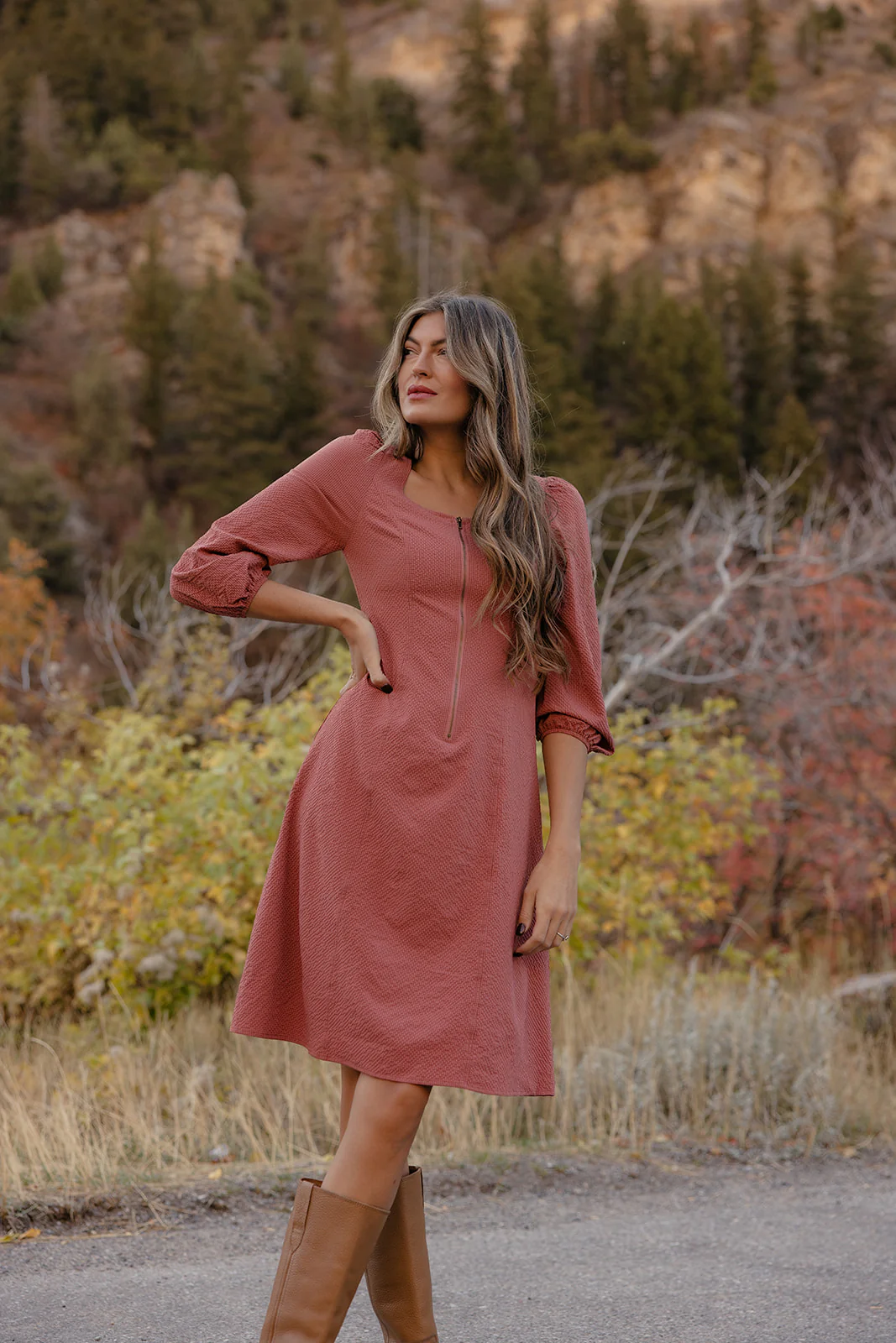 Faye Zip Midi Dress - Image 5