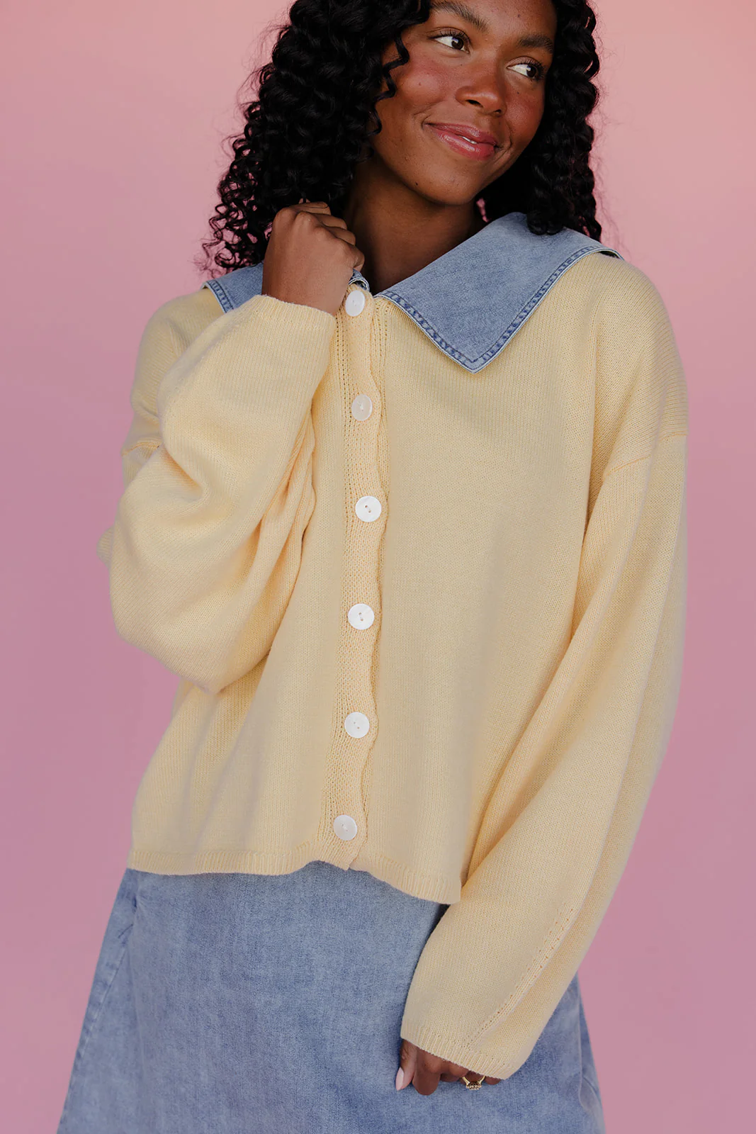 First Light Balloon Sleeve Cardi