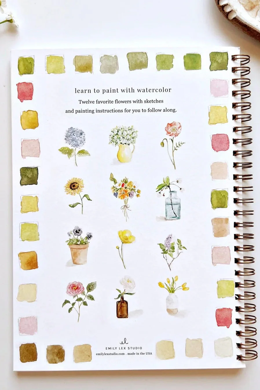 Flowers Watercolor Workbook - Image 3