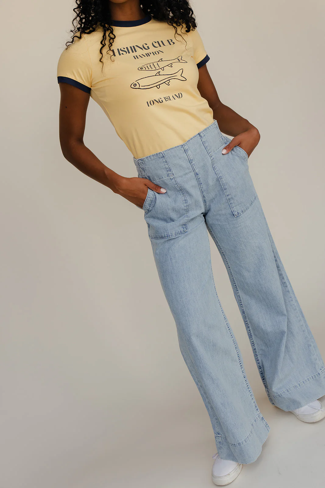 Free People Breezy Denim Pull On Pants - Image 2
