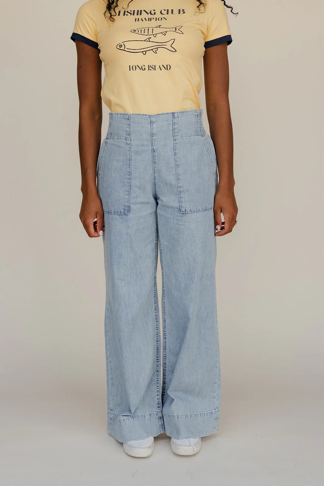 Free People Breezy Denim Pull On Pants - Image 3
