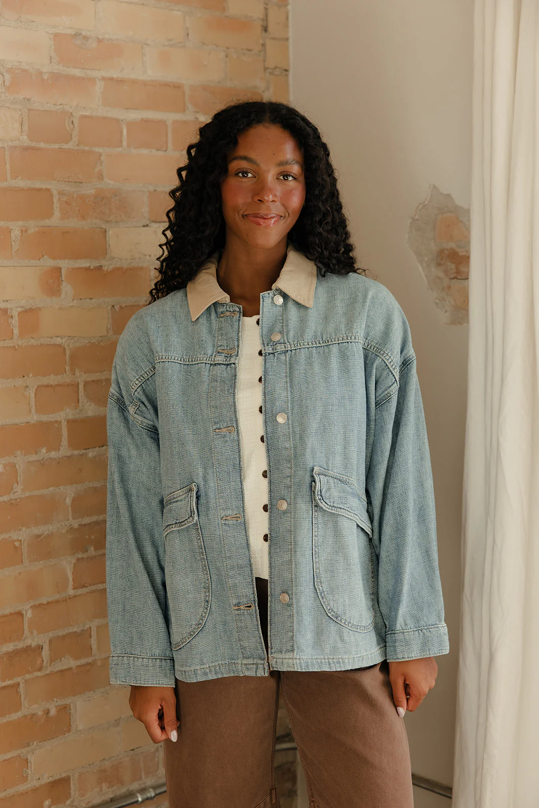 Free People Lemon Denim Jacket - Image 4