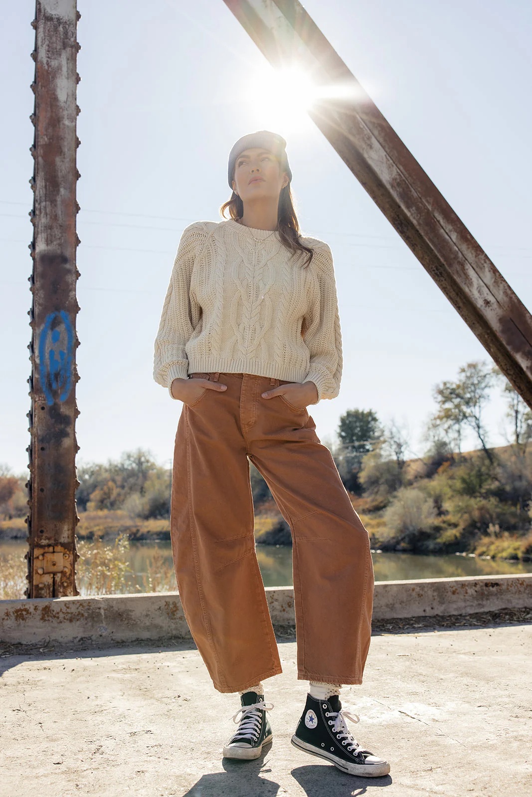 Free People Good Luck Mid Rise Barrel Jeans - Image 12