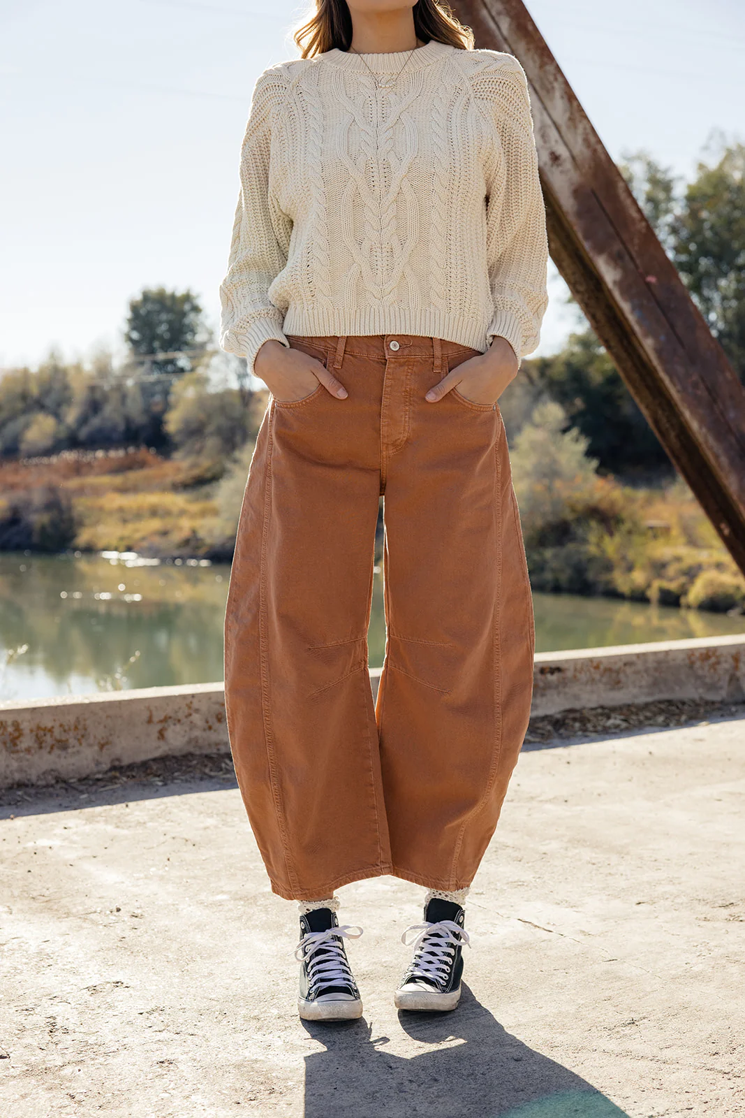 Free People Good Luck Mid Rise Barrel Jeans - Image 13