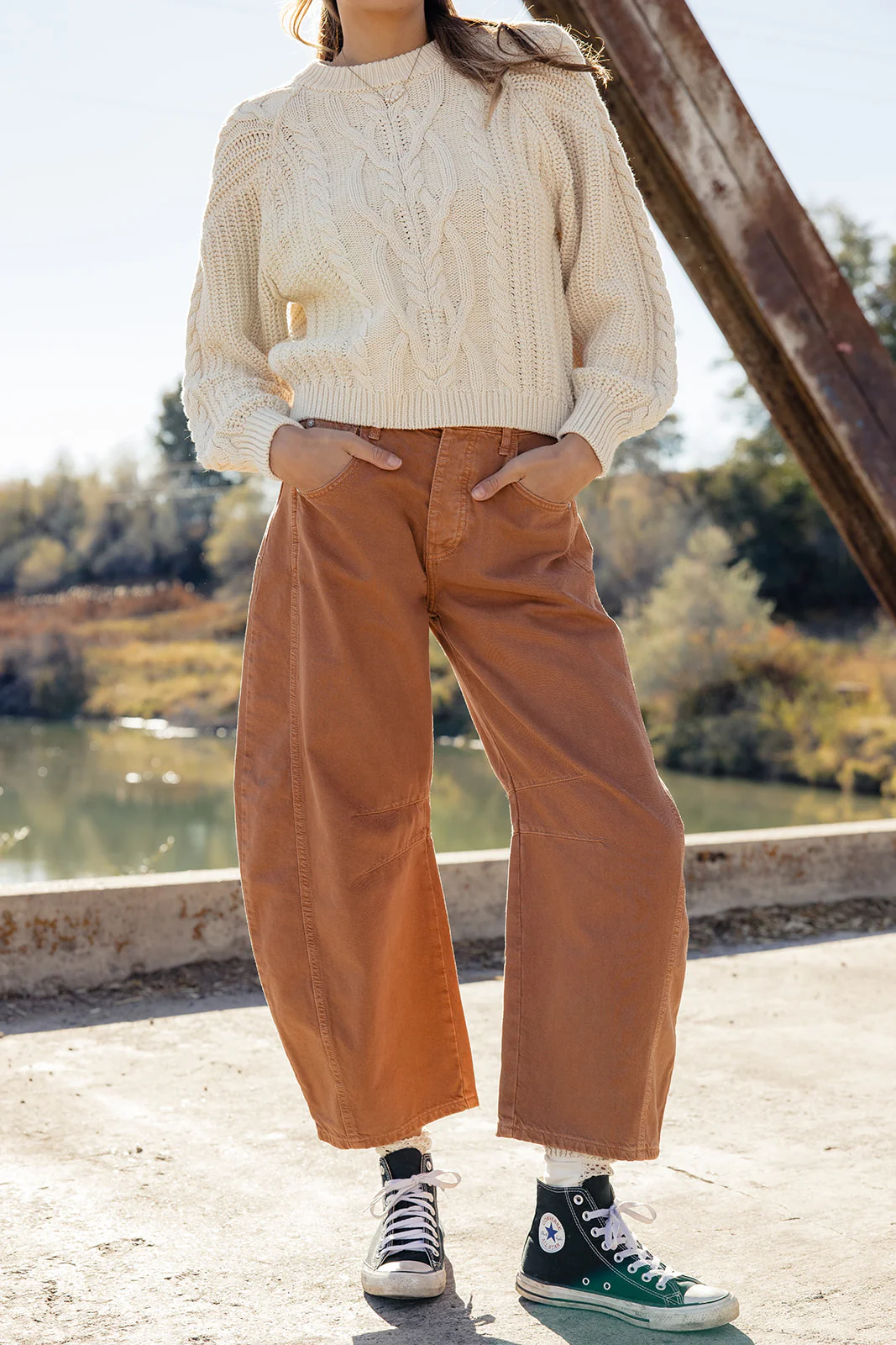 Free People Good Luck Mid Rise Barrel Jeans - Image 17