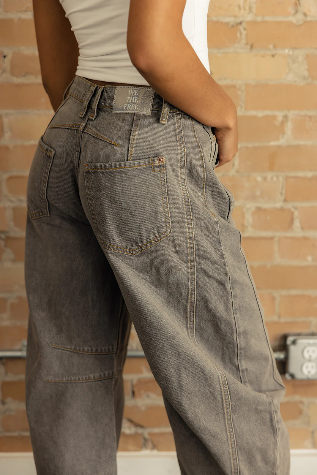 Free People Good Luck Mid Rise Barrel Jeans - Image 21