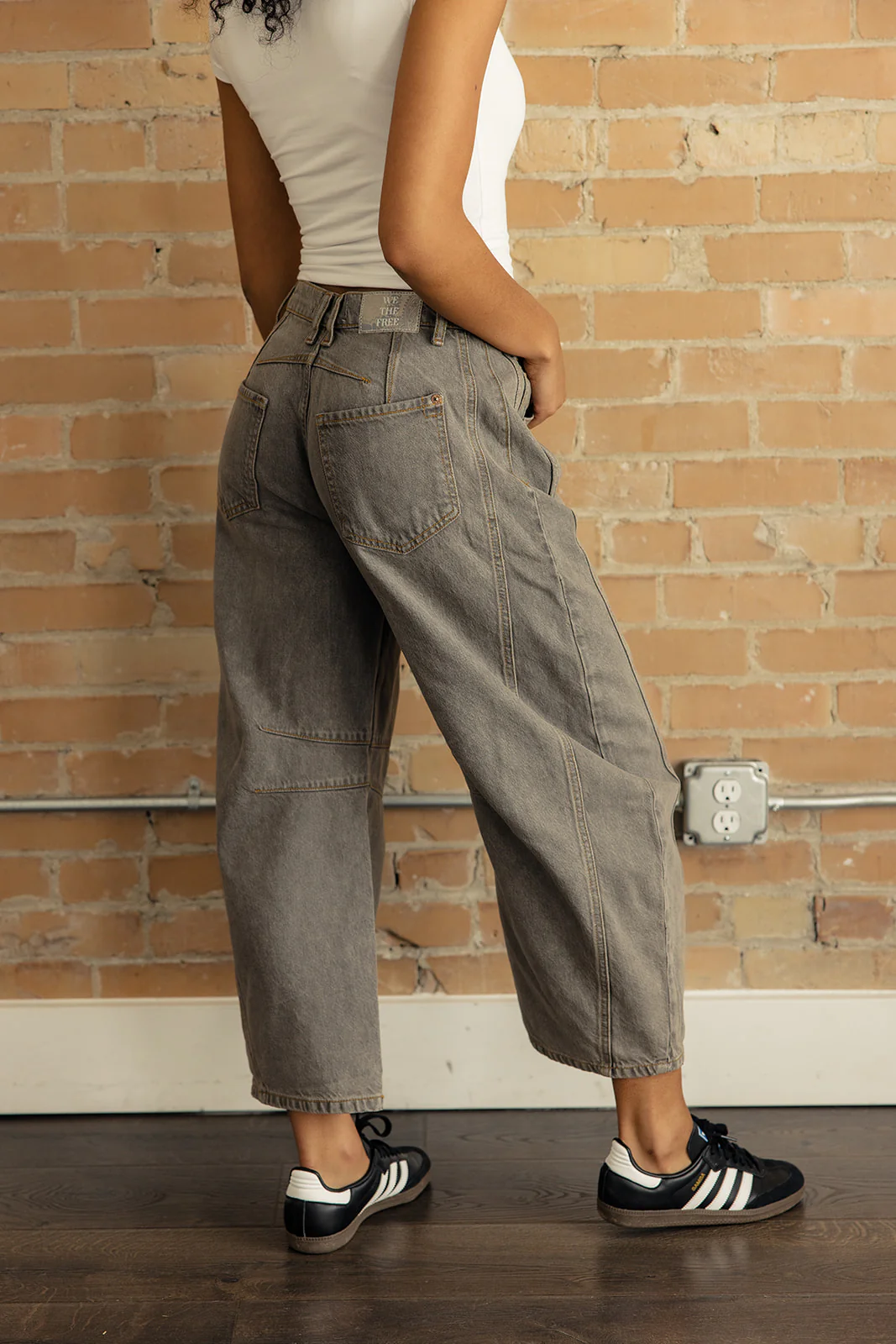 Free People Good Luck Mid Rise Barrel Jeans - Image 22
