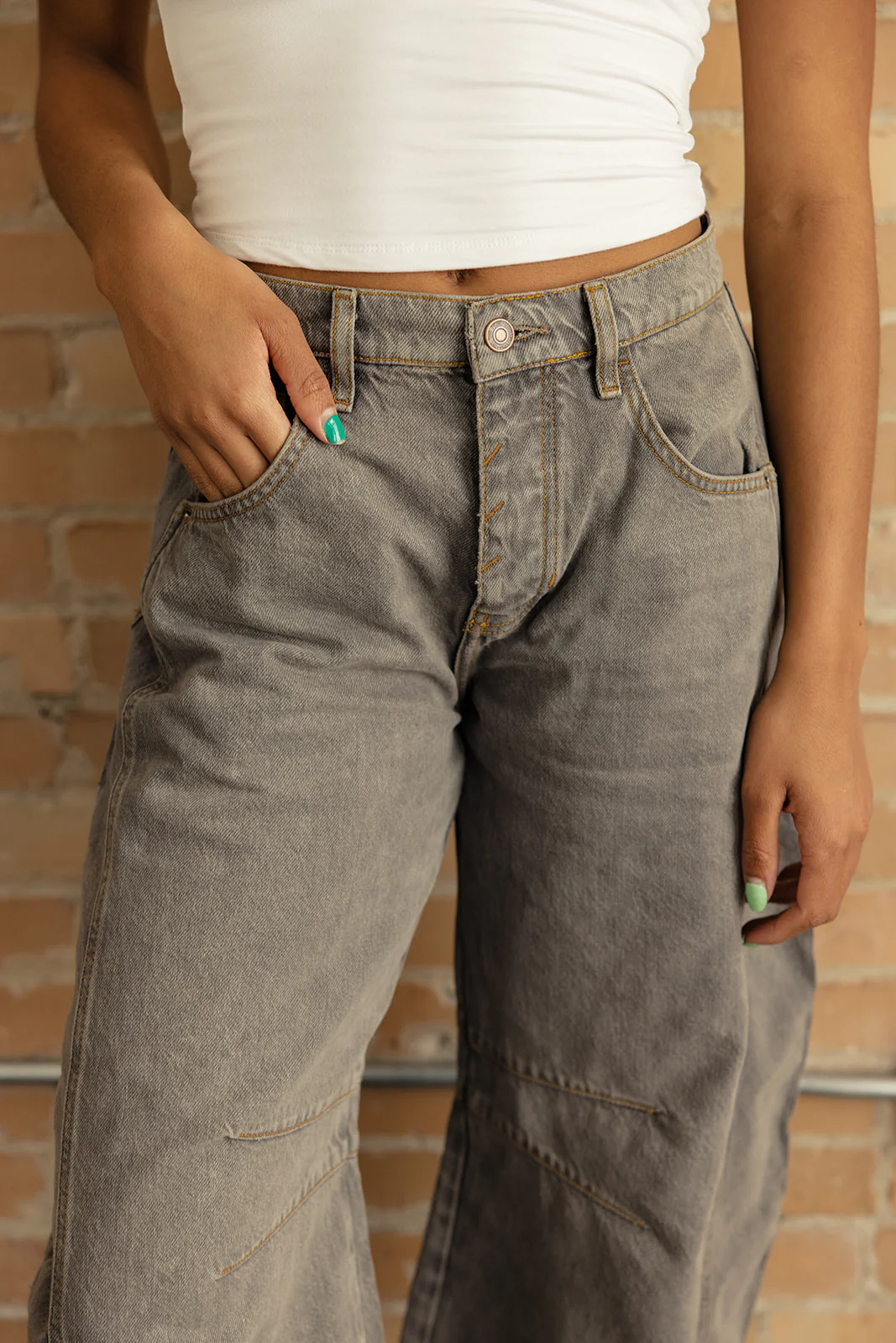 Free People Good Luck Mid Rise Barrel Jeans - Image 23