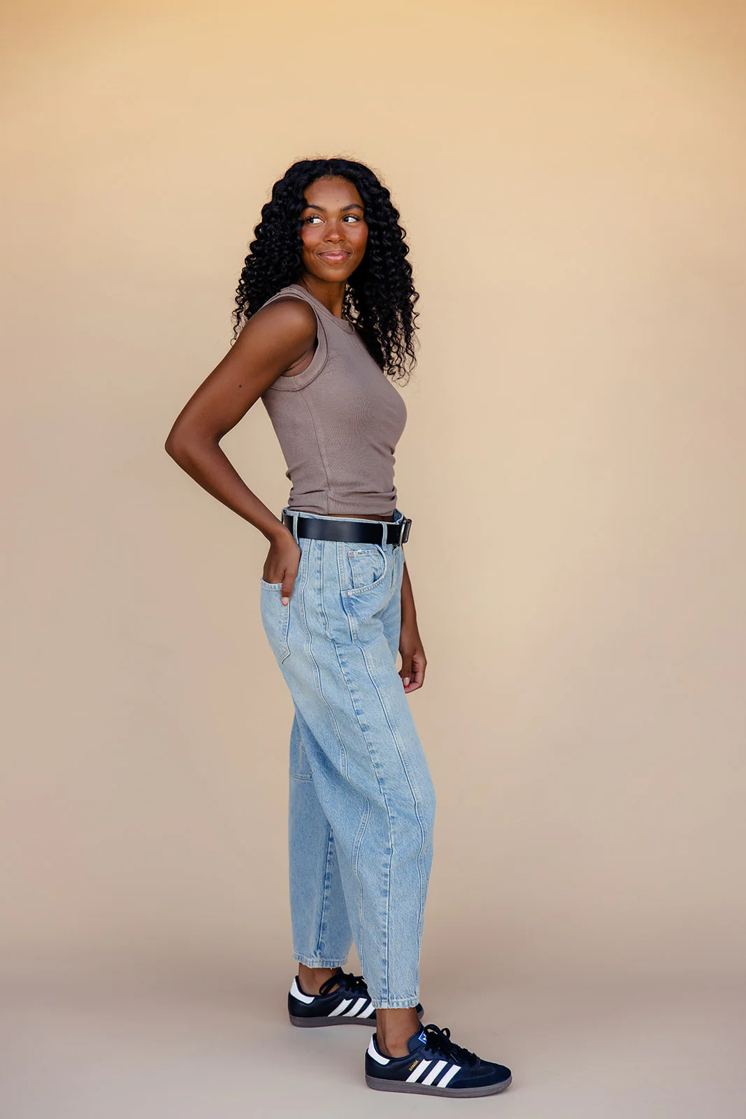 Free People Good Luck Mid Rise Barrel Jeans - Image 25