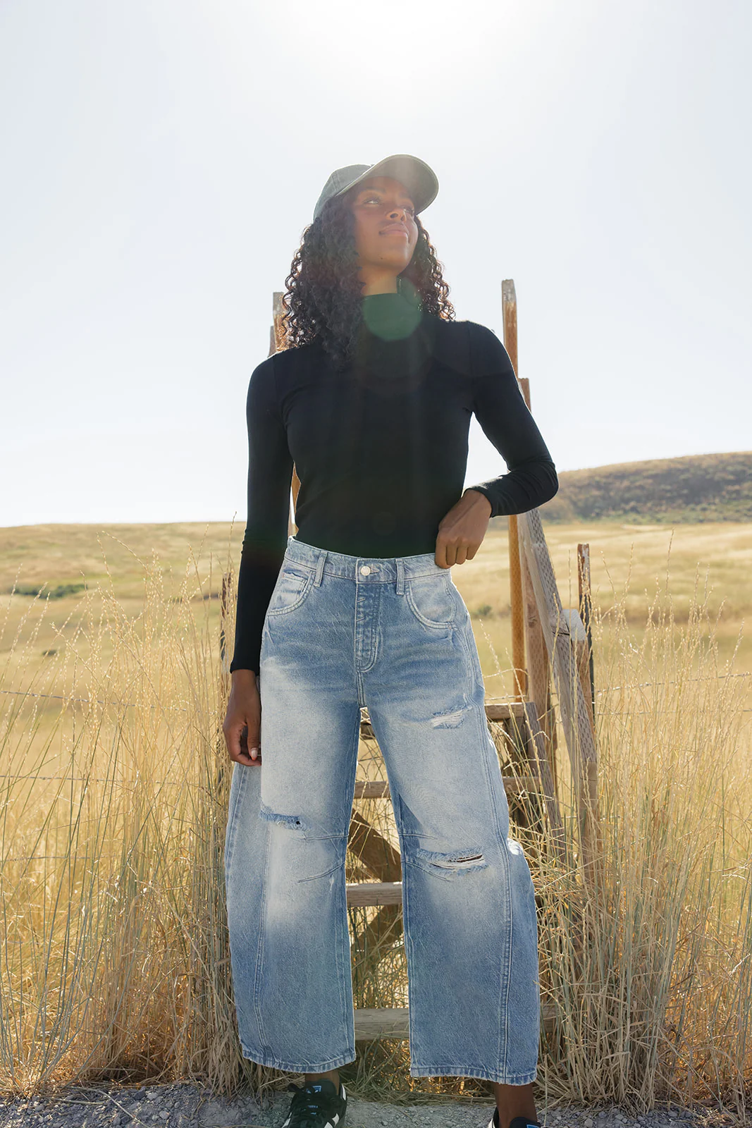 Free People Good Luck Mid Rise Barrel Jeans - Image 30