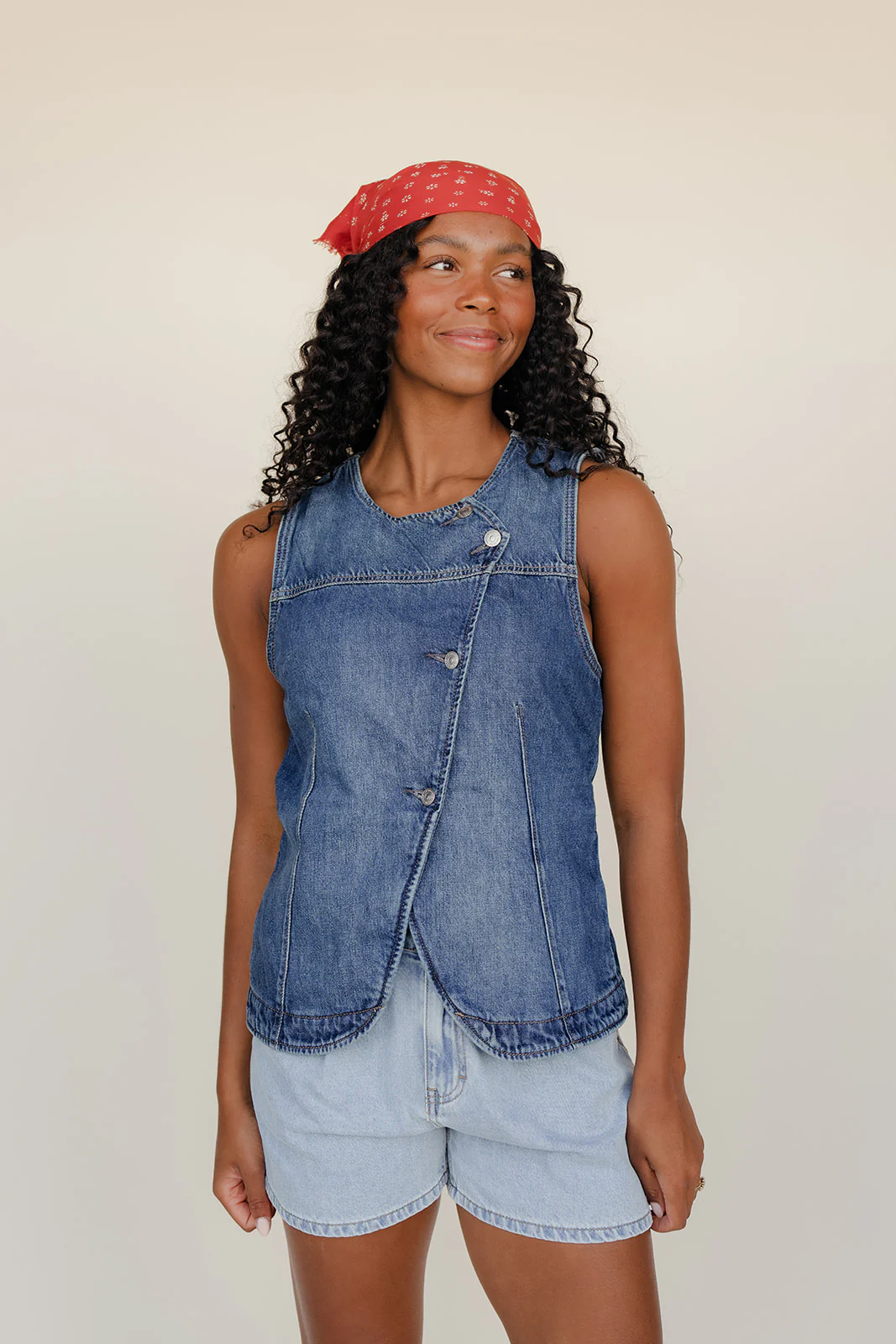 Free People Maris Denim Vest - Image 3