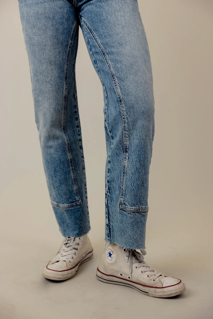 Free People Risk Taker Mid Rise Straight Jeans - Image 23