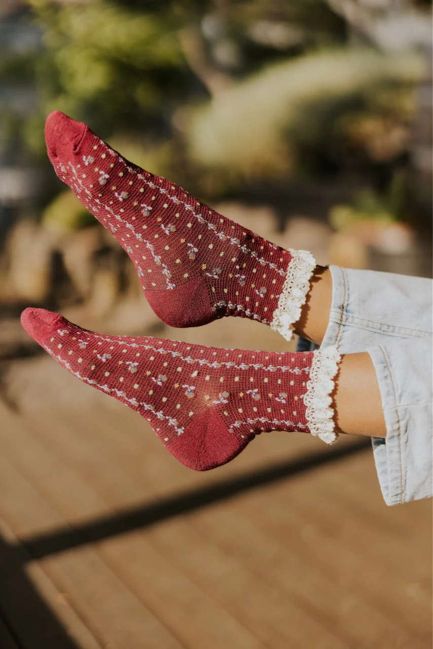 Free People Rosebud Waffle Knit Ankle Socks - Image 10