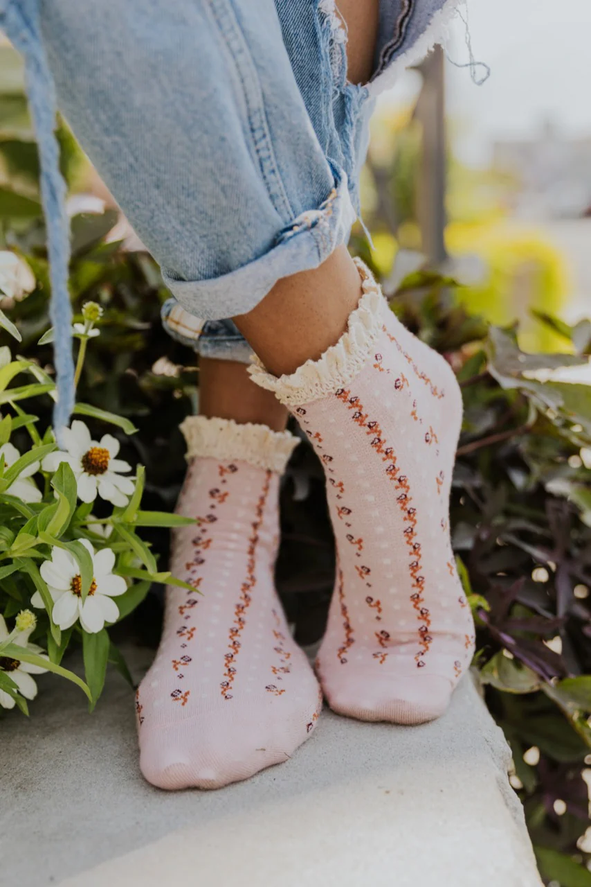 Free People Rosebud Waffle Knit Ankle Socks - Image 7