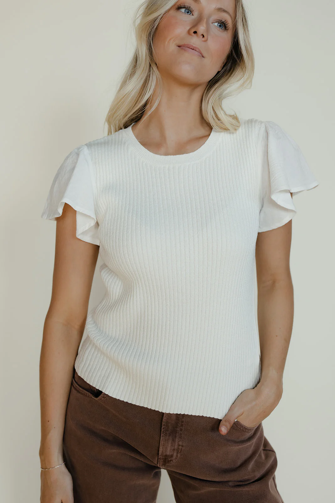 Fresh Air Flutter Sleeve Blouse - Image 5