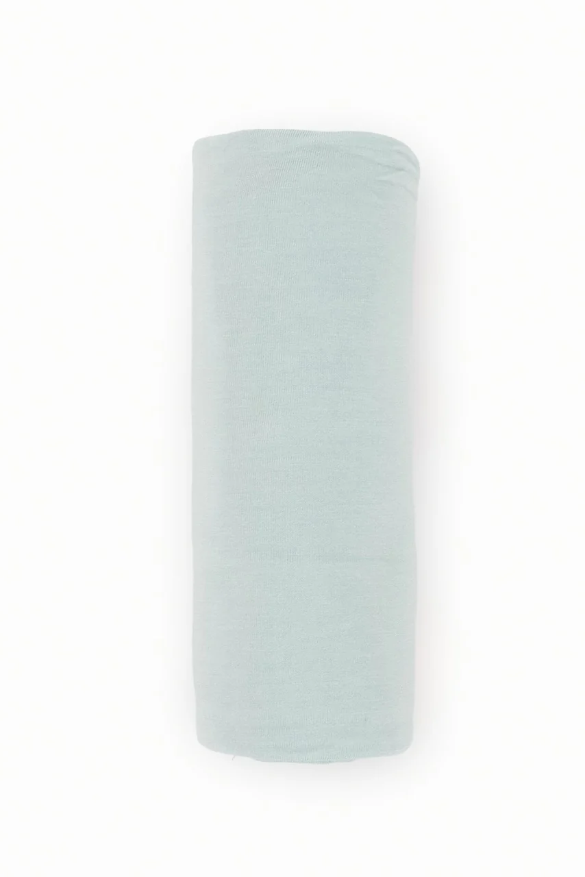 Frost Green Stretch Knit Swaddle Blanket 2 Pack - Image 11
