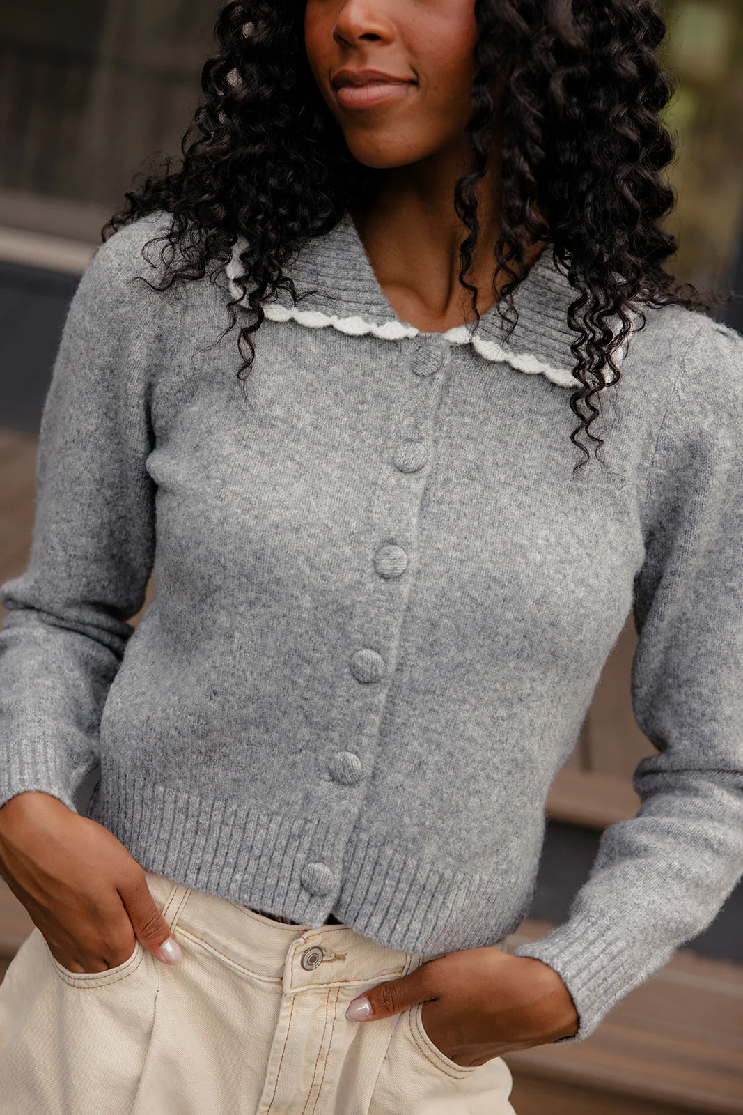 Frosted Trail Collared Cardigan - Image 3