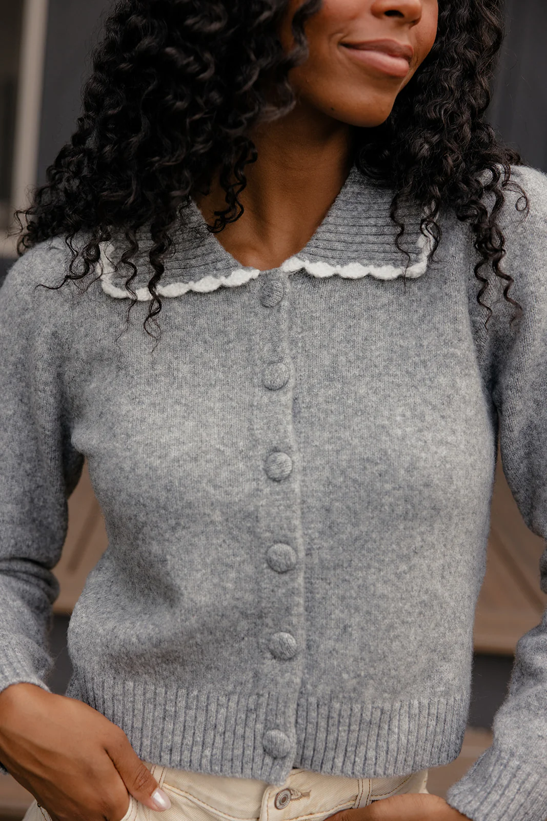 Frosted Trail Collared Cardigan - Image 4