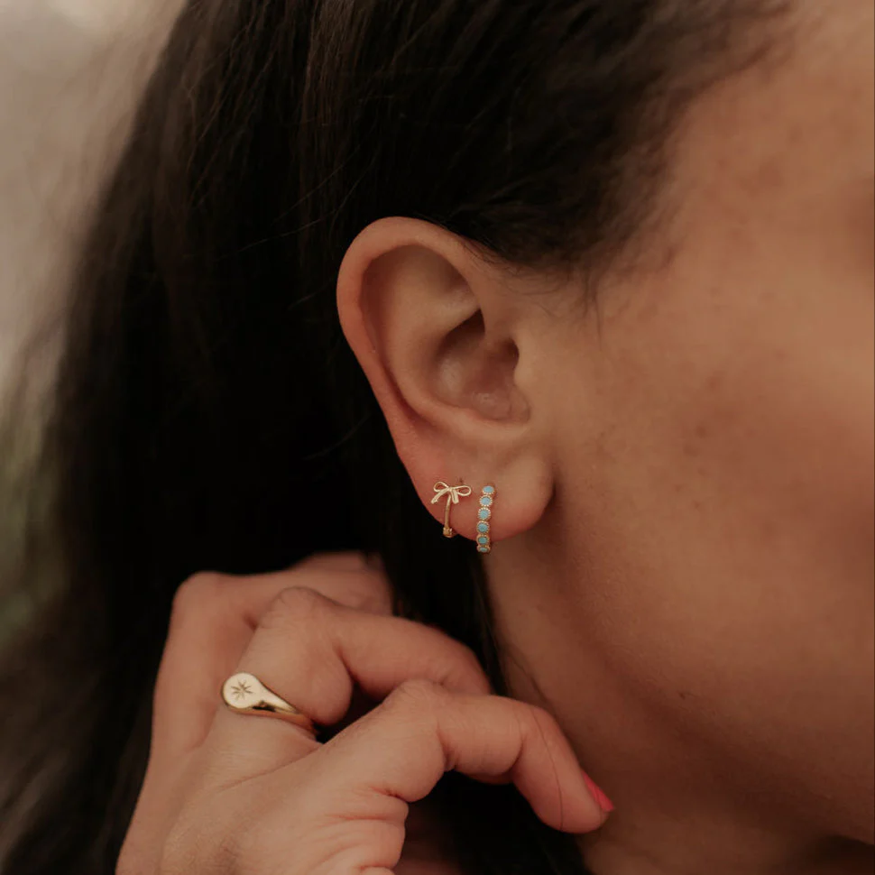 Gaby Turquoise Hoops - Image 4