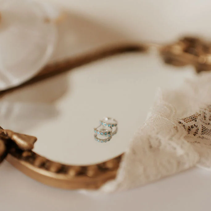 Gaby Turquoise Hoops - Image 5