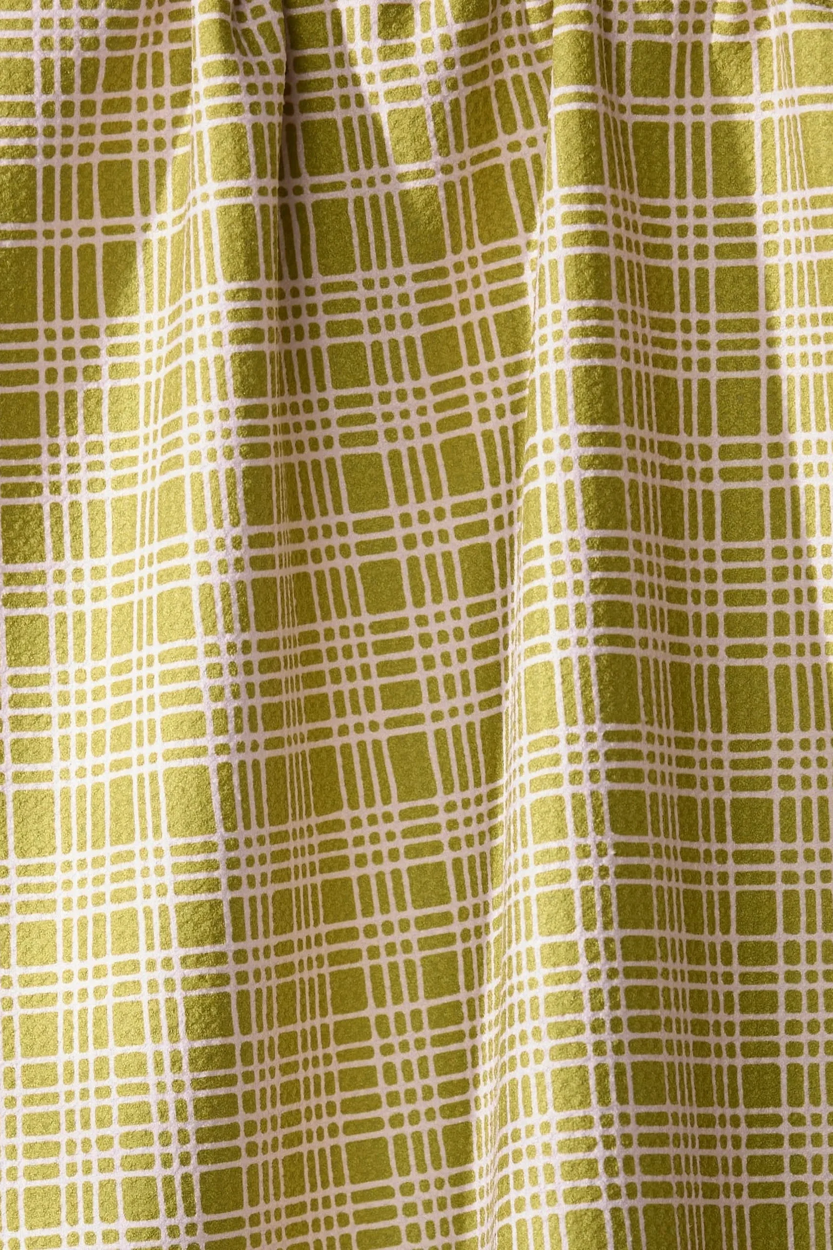 Geometry Orchard Plaid Green Tea Towel - Image 2