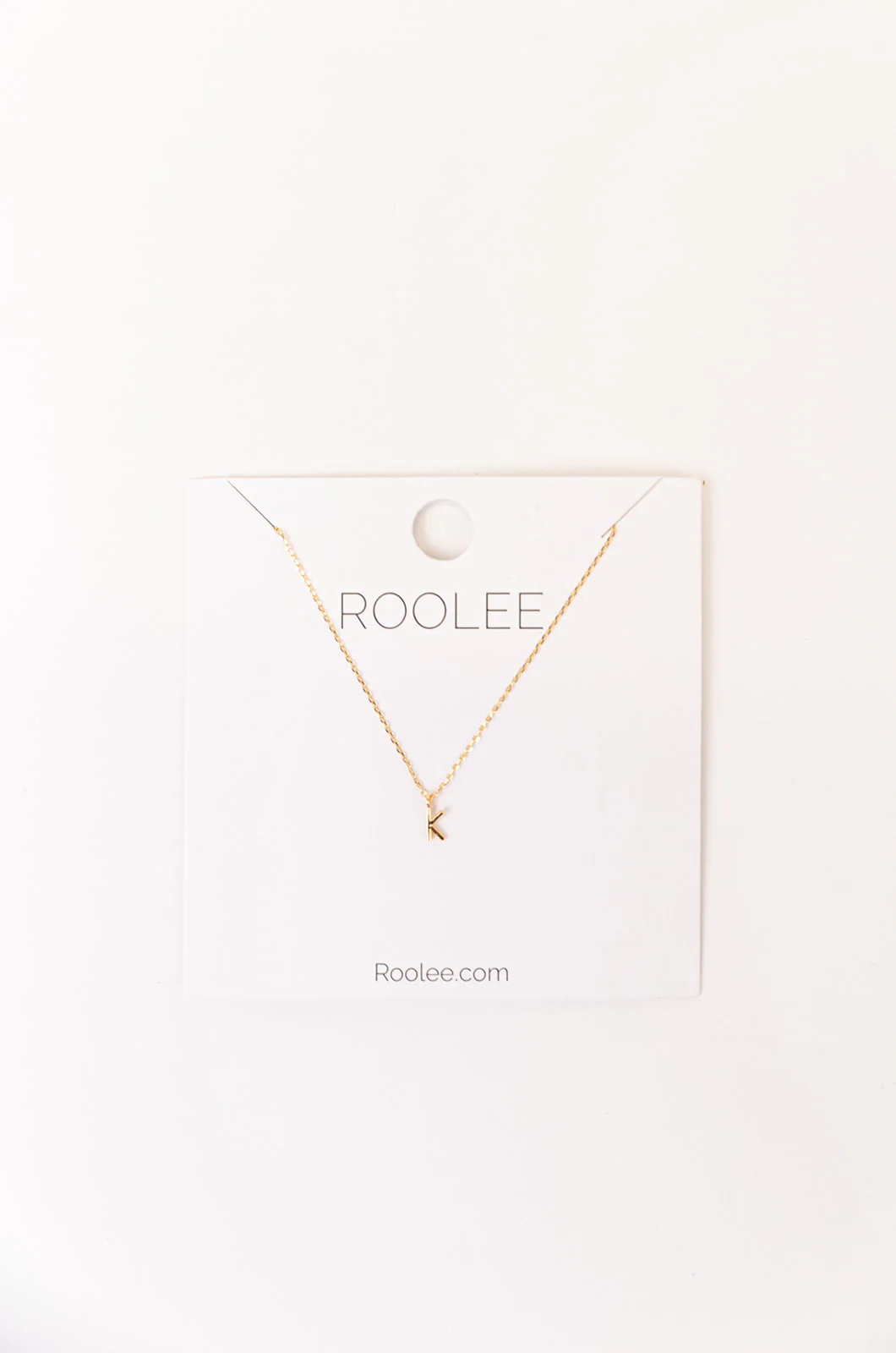 Gold Mini Letter Initial Necklace - Image 7