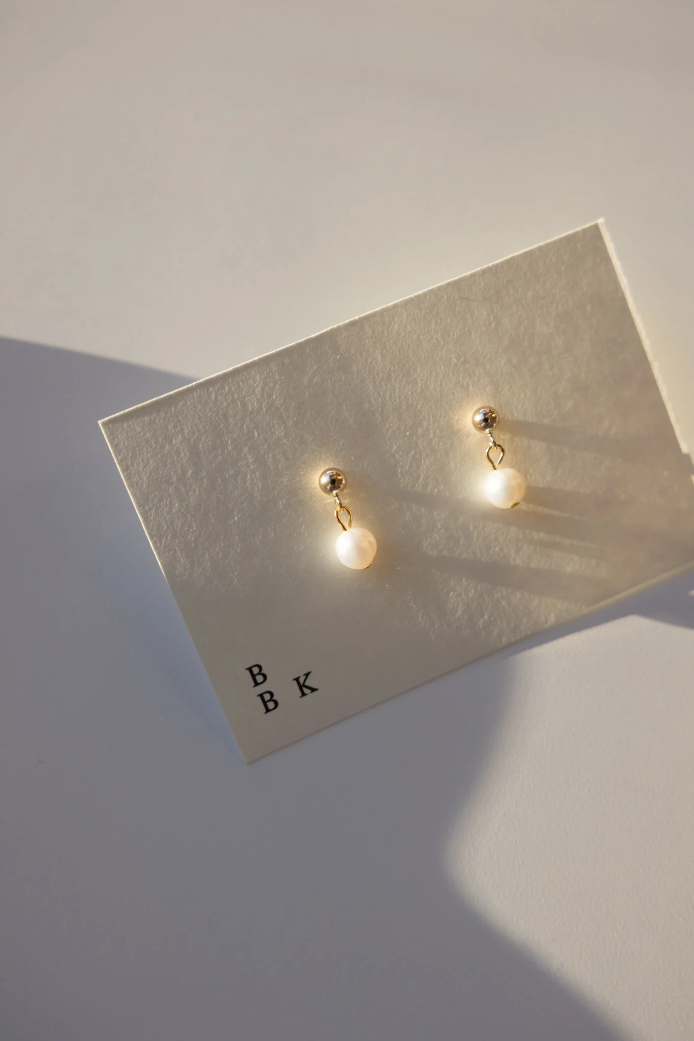 Gold + Silver Stud with Pearl Pendant - Image 2