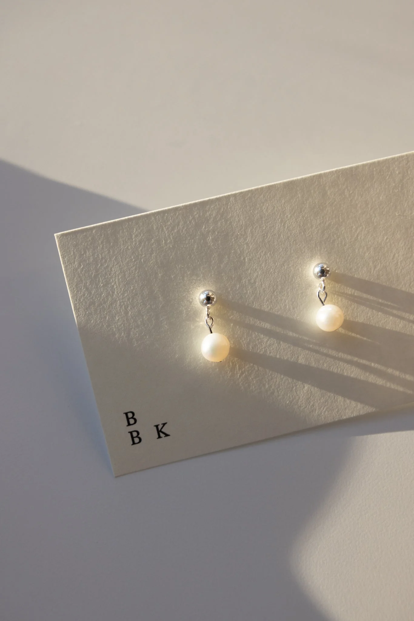 Gold + Silver Stud with Pearl Pendant - Image 3