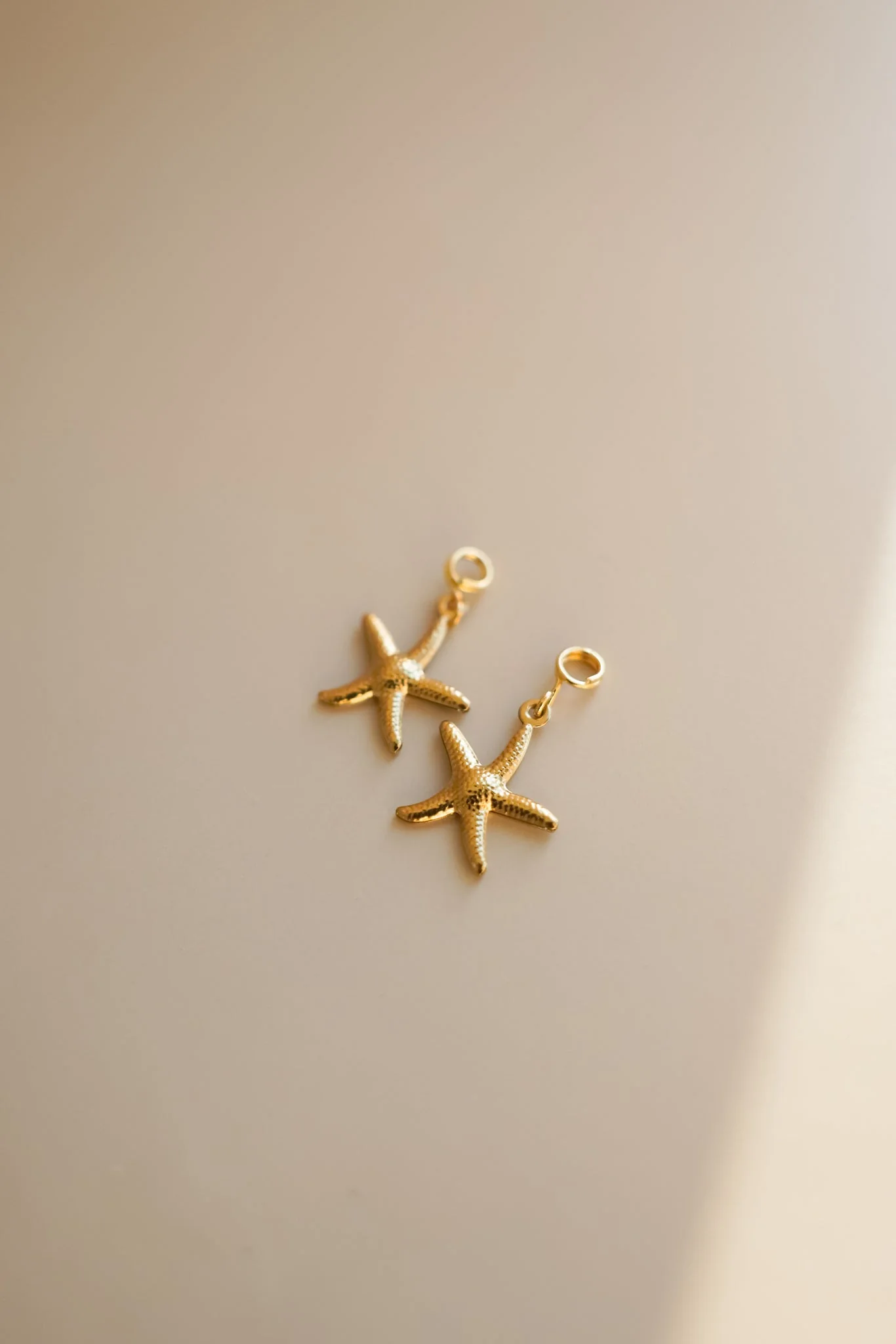 Gold Starfish Earring Charms - Image 2