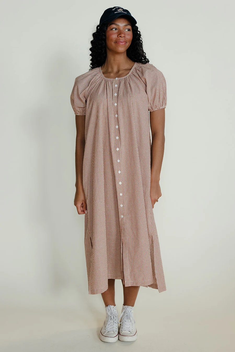 Golden Days Gingham Dress - Image 5