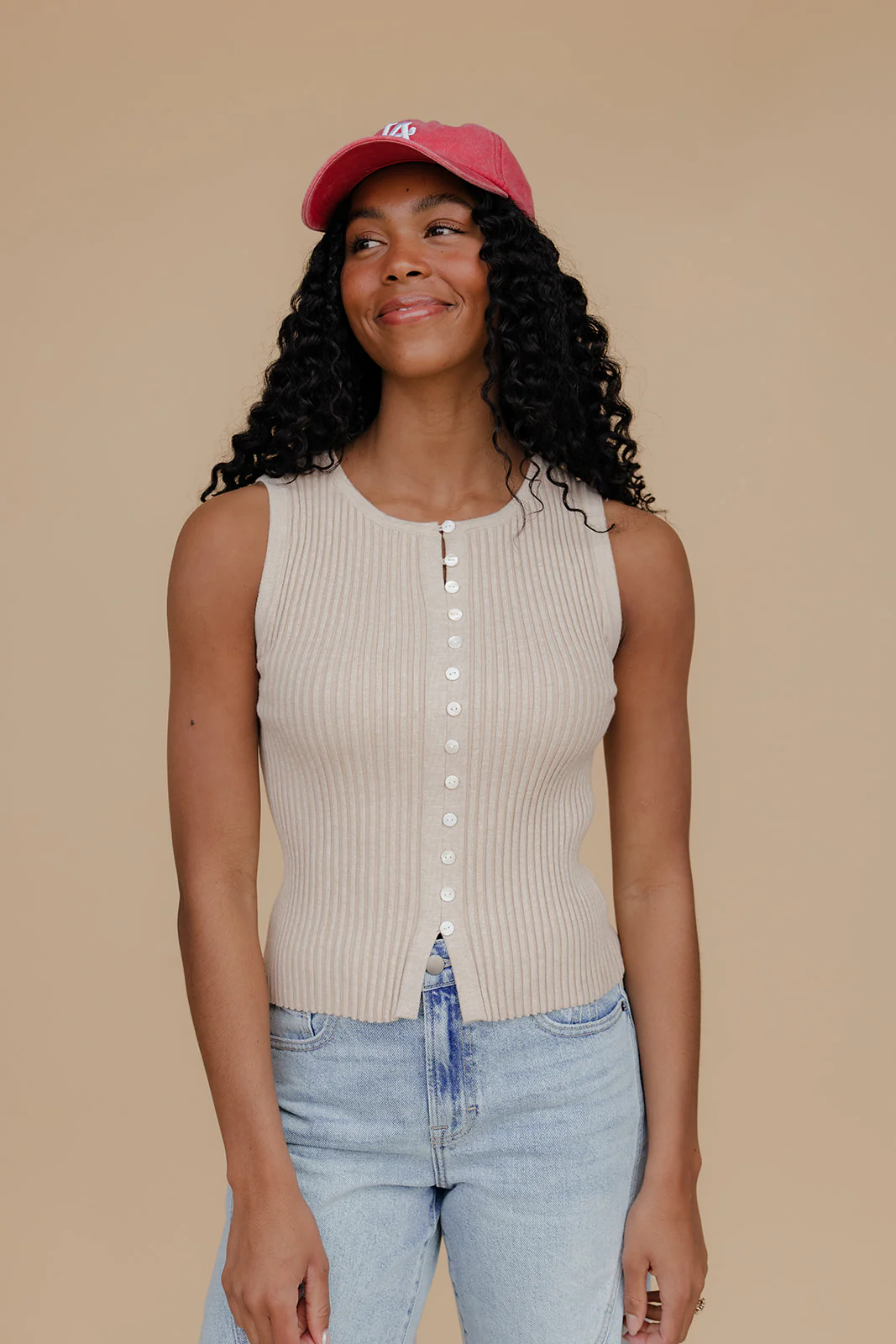 Golden Glow Button Tank - Image 9
