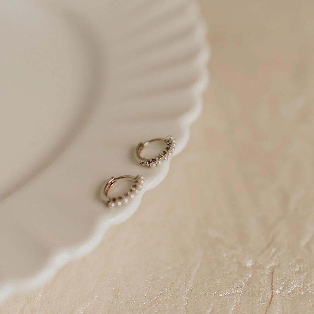 Grace Pearl Hoops - Image 2