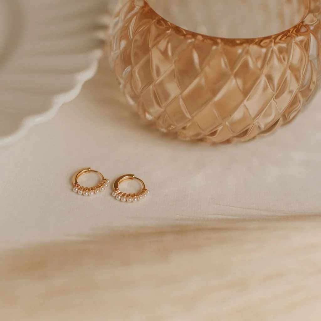 Grace Pearl Hoops - Image 6