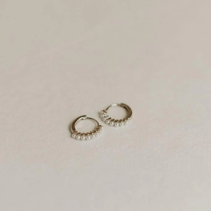 Grace Pearl Hoops - Image 8