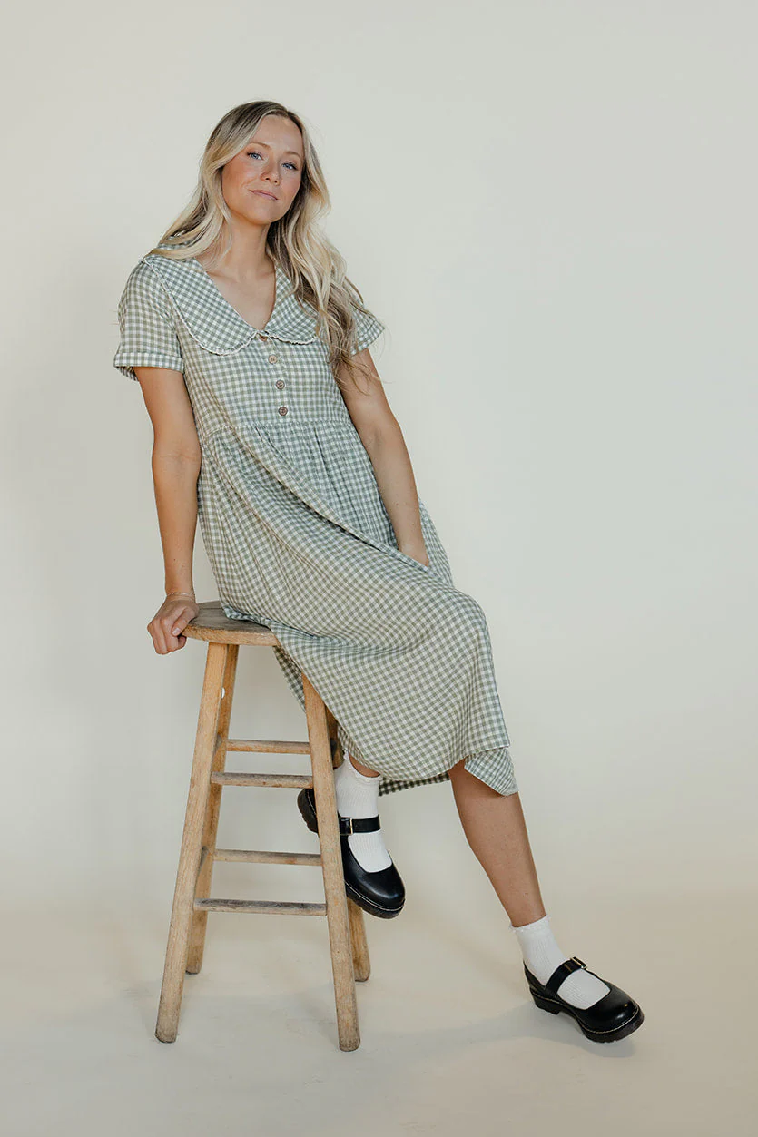 Greenwich Gingham Dress - Image 5
