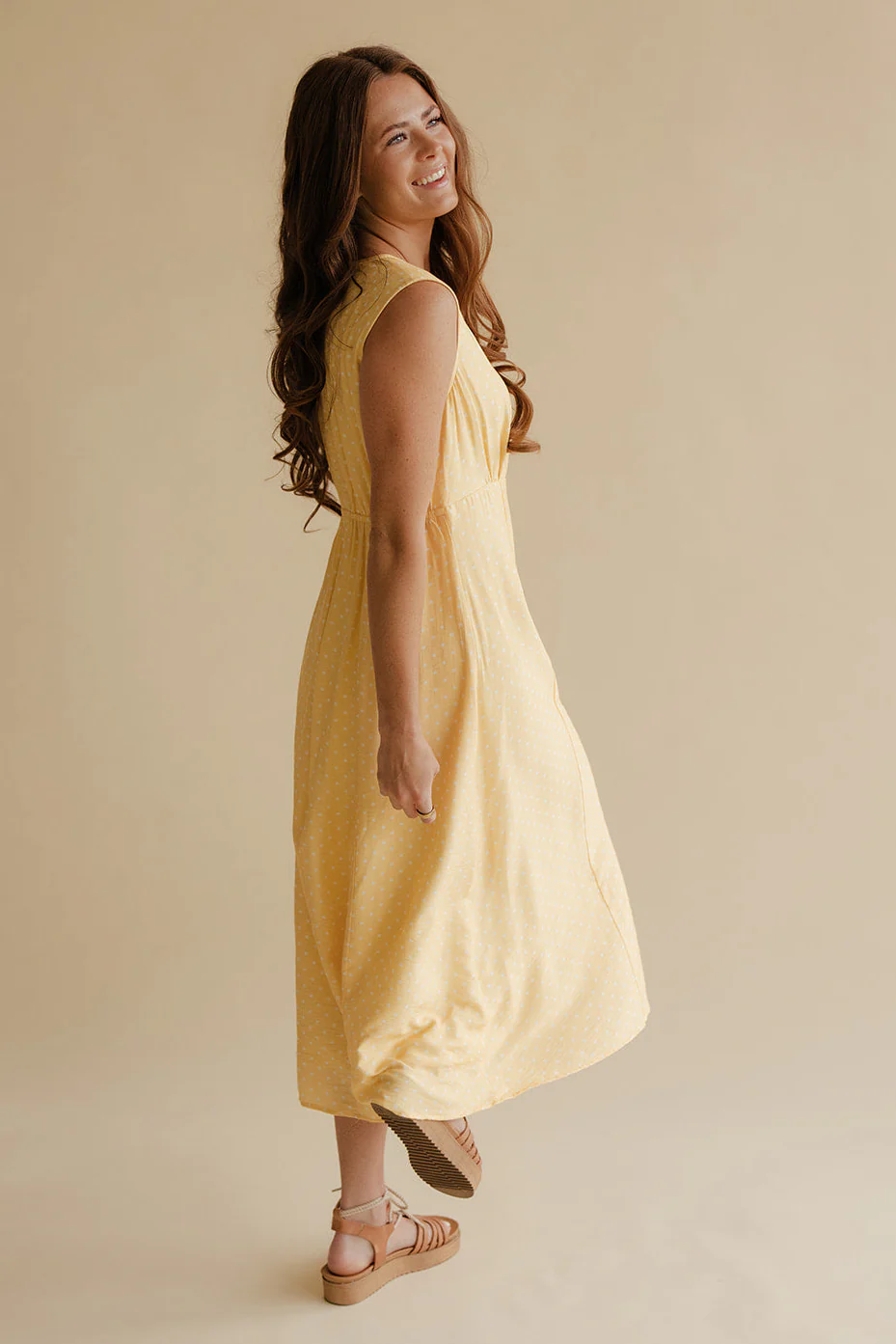 Honey Glow Dot Dress - Image 6
