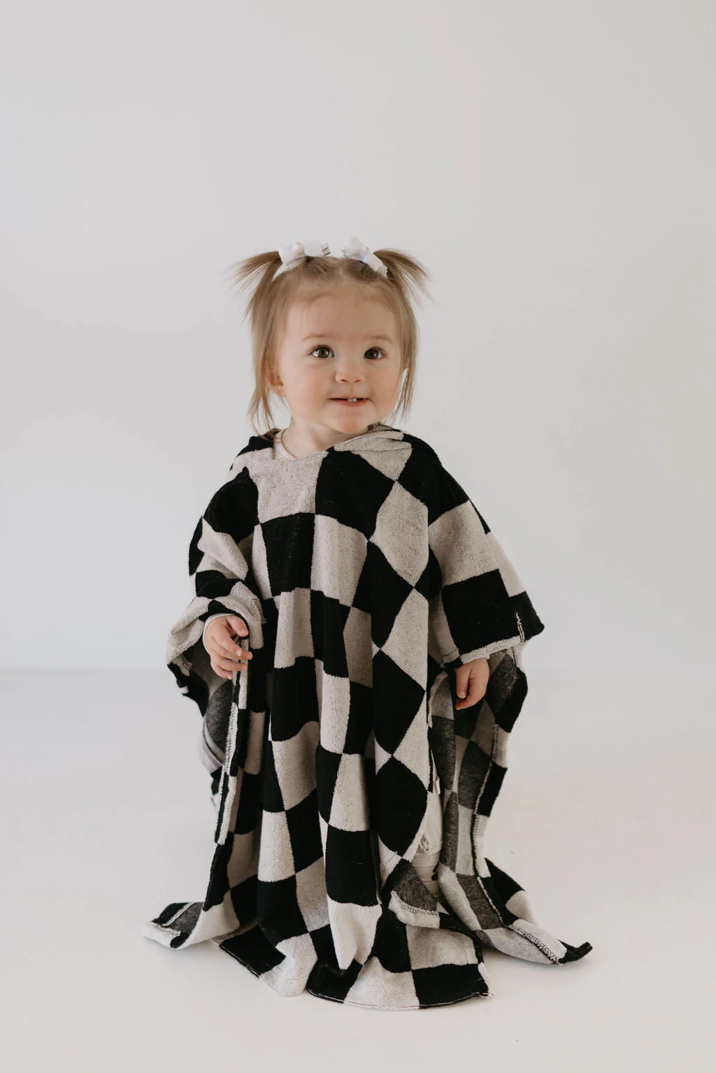 Hooded Towel | Black Checkerboard - Image 3