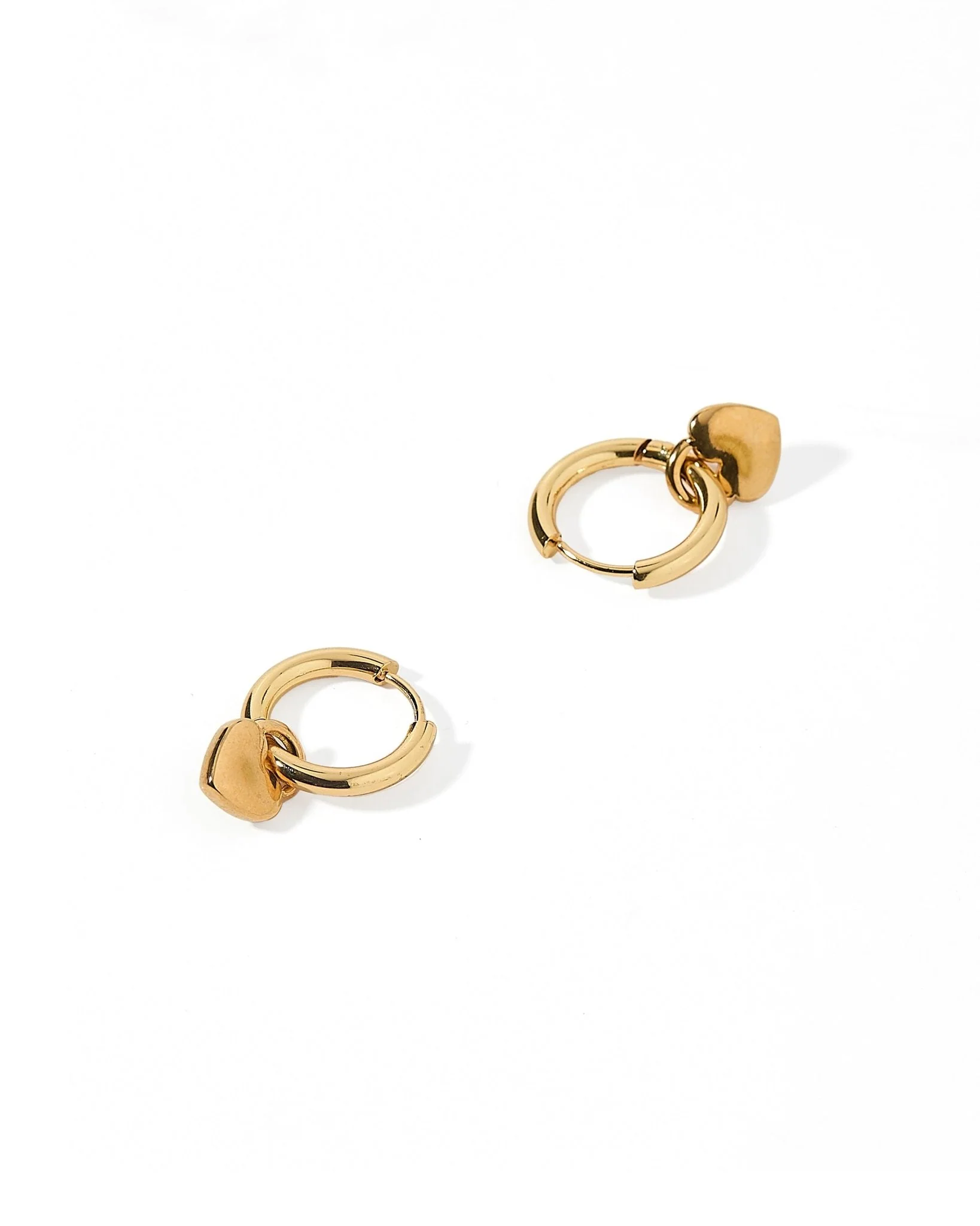 Huggie Charm Earrings - Dakota Heart - Image 3