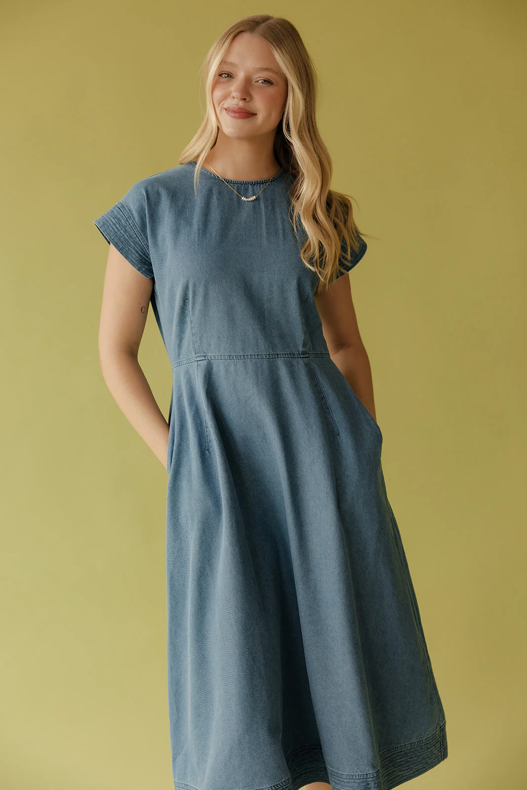I Am Enough Denim Dress - Image 2